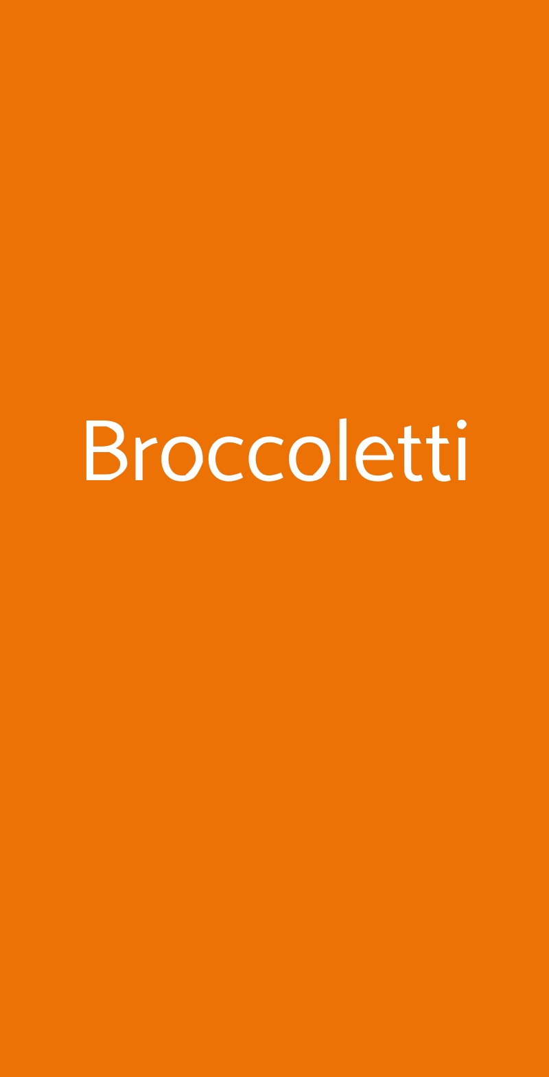 Broccoletti Roma menù 1 pagina