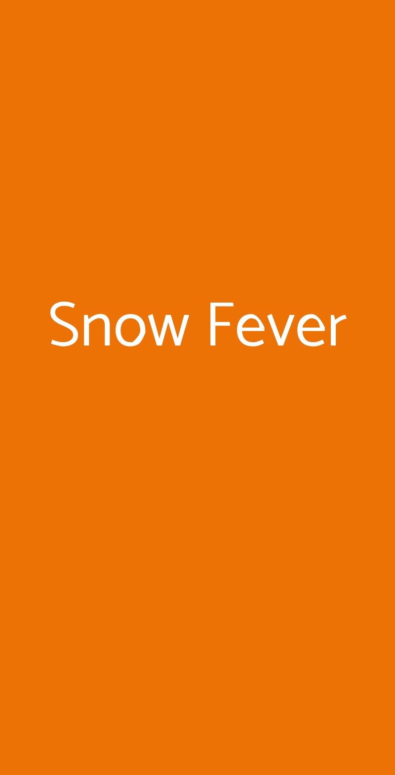 Snow Fever Frabosa Sottana menù 1 pagina