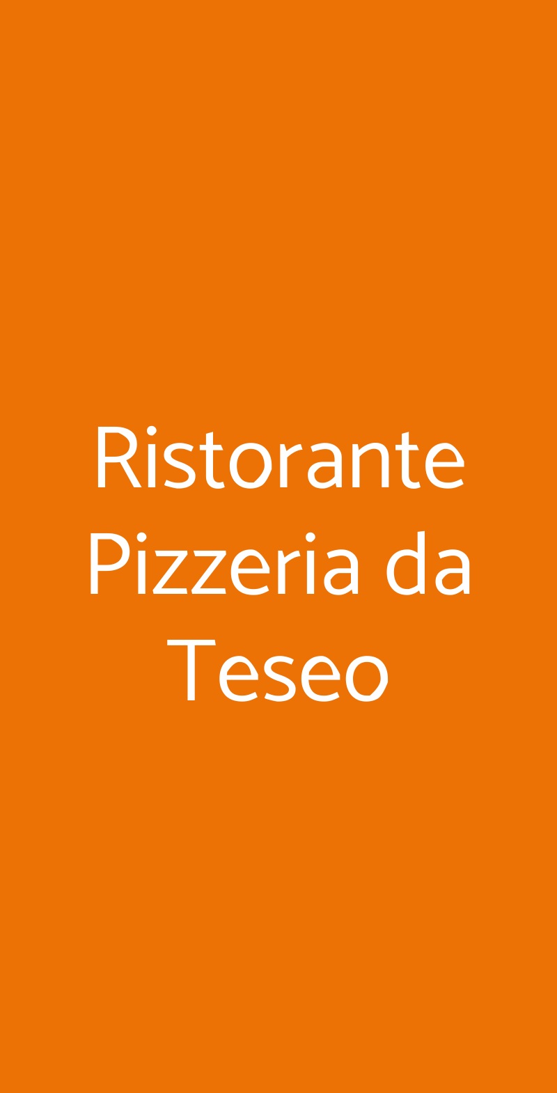 Ristorante Pizzeria da Teseo Porto Torres menù 1 pagina