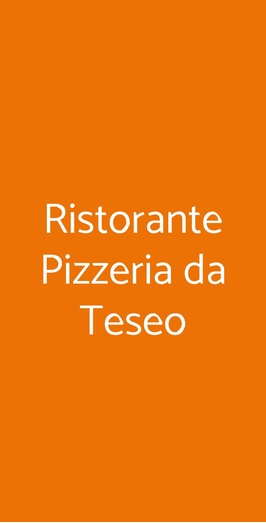 Ristorante Pizzeria Da Teseo, Porto Torres