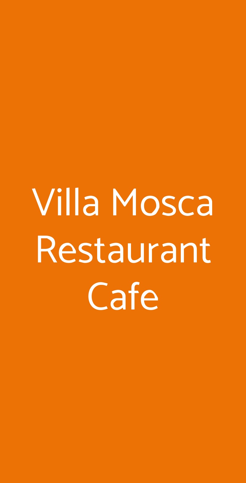 Villa Mosca Restaurant Cafe Alghero menù 1 pagina