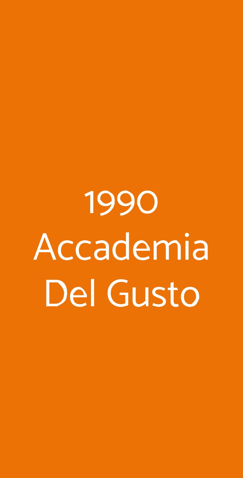 1990 Accademia Del Gusto Roma menù 1 pagina
