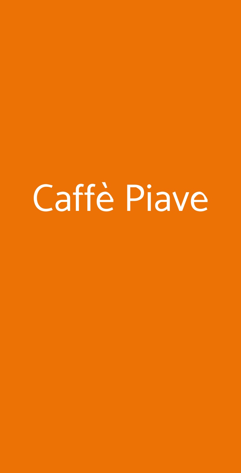 Caffè Piave Roma menù 1 pagina