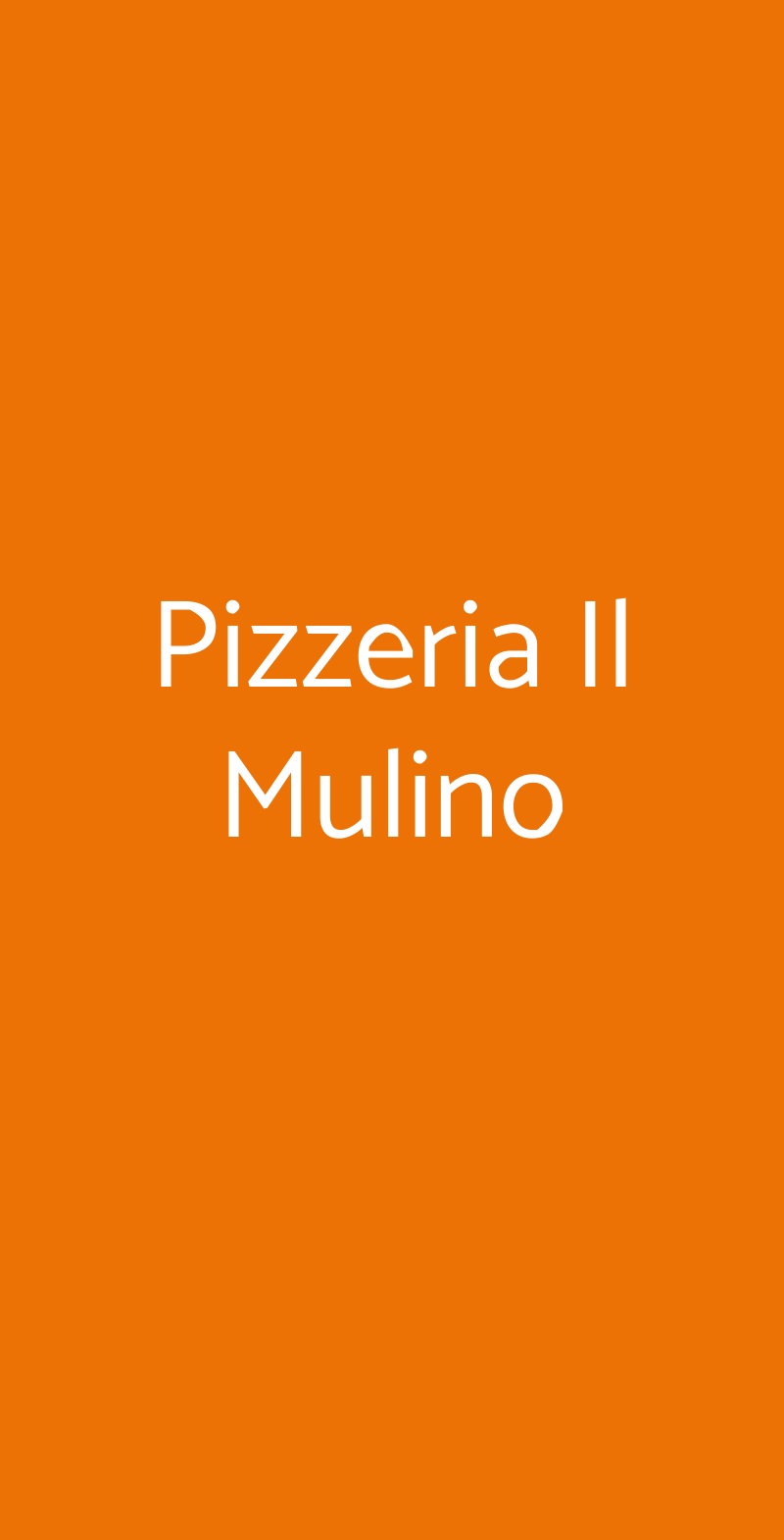 Pizzeria Il Mulino Sassari menù 1 pagina