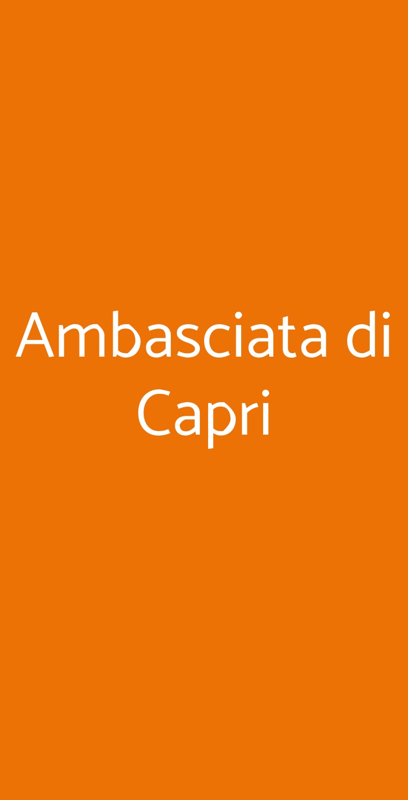 Ambasciata di Capri Roma menù 1 pagina