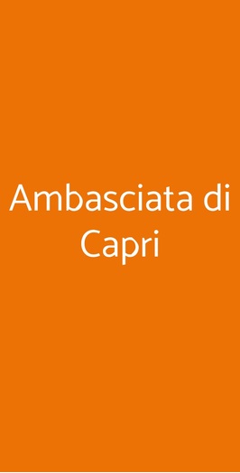 Ambasciata Di Capri, Roma