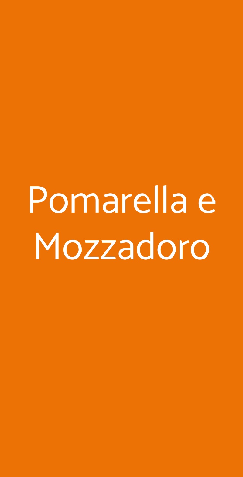 Pomarella e Mozzadoro Sassari menù 1 pagina