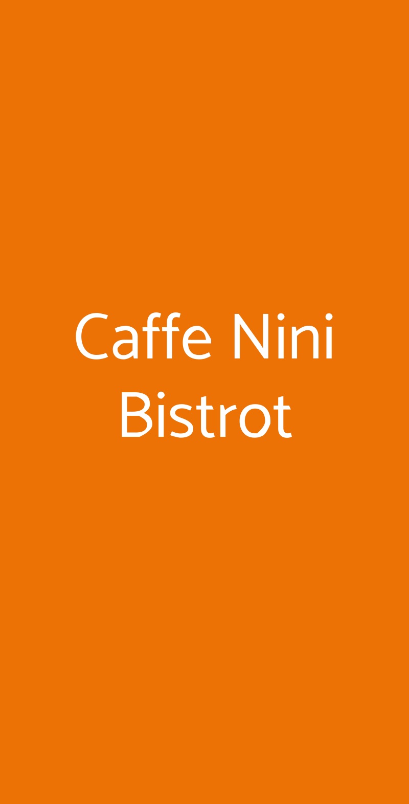 Caffe Nini Bistrot Roma menù 1 pagina