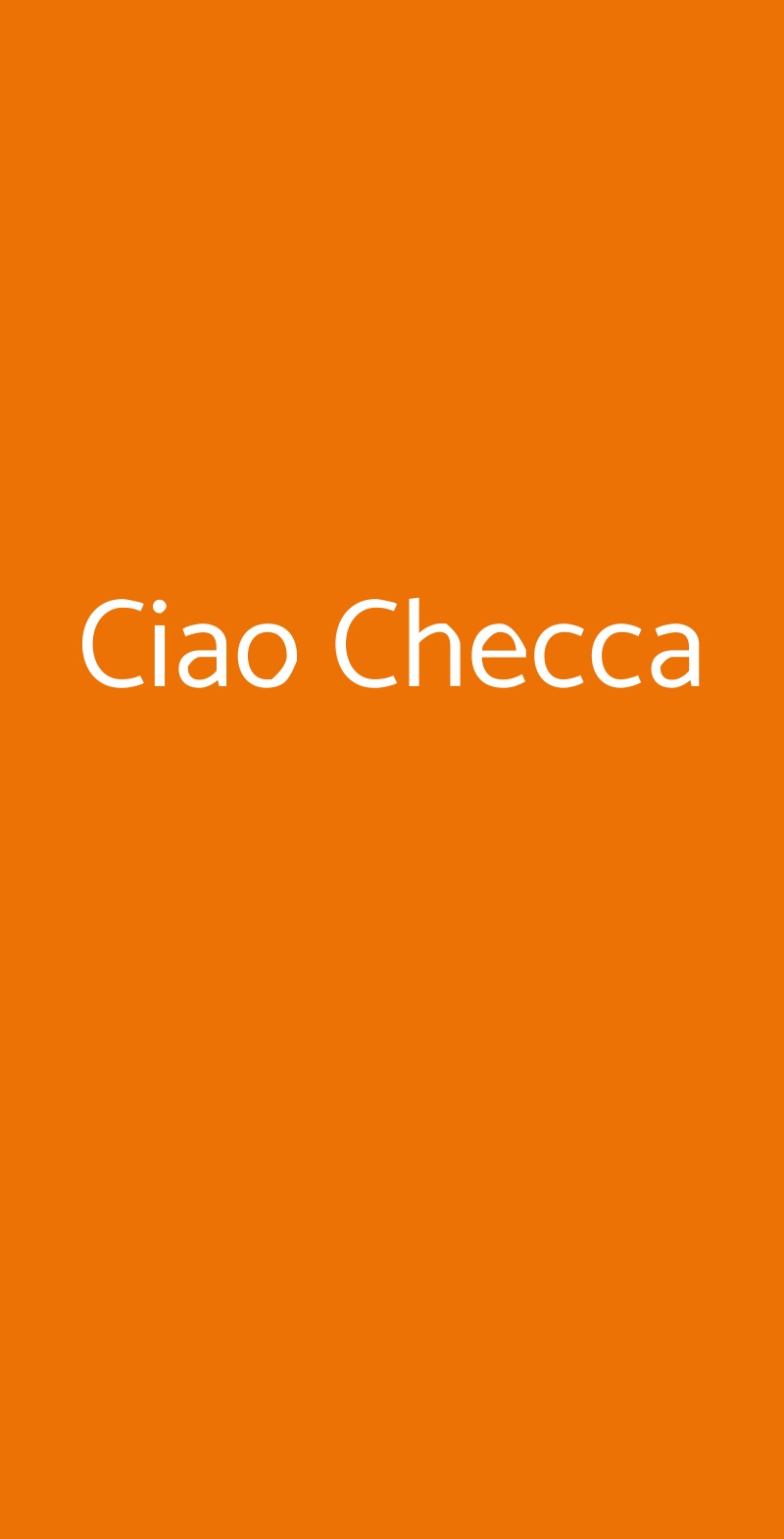 Ciao Checca Roma menù 1 pagina