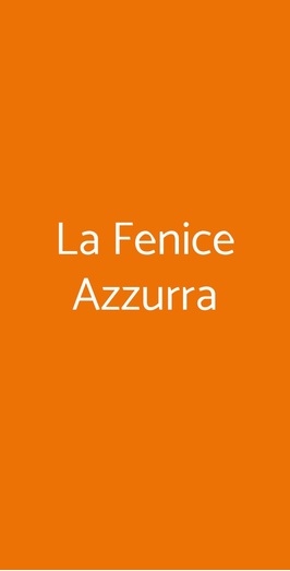 La Fenice Azzurra, Alba