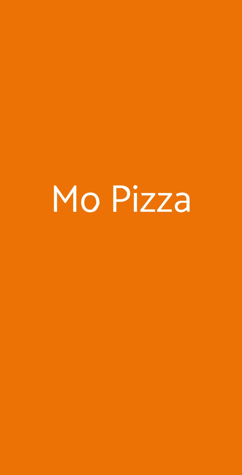 Mo Pizza Sassari menù 1 pagina