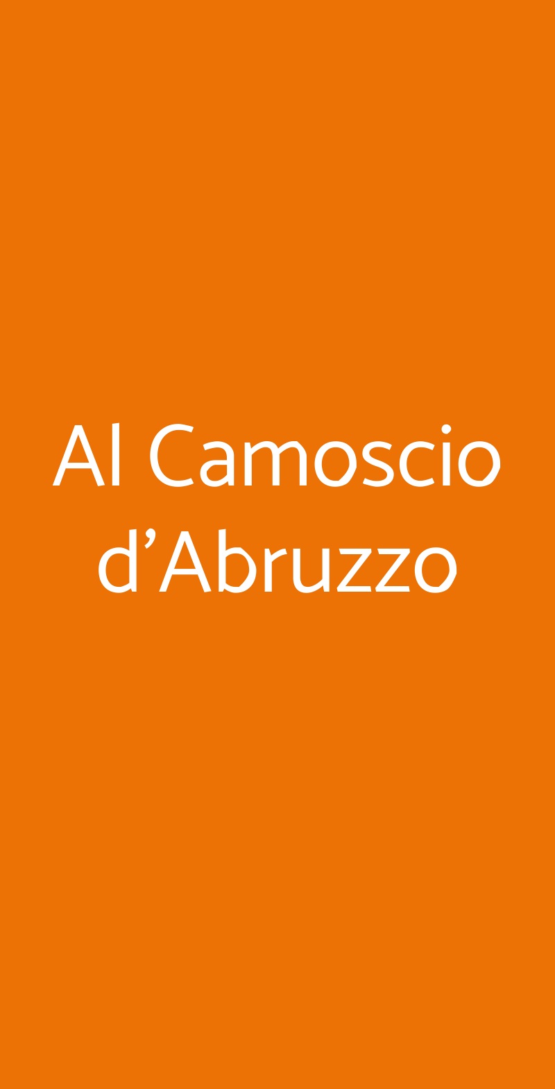 Al Camoscio d'Abruzzo Roma menù 1 pagina