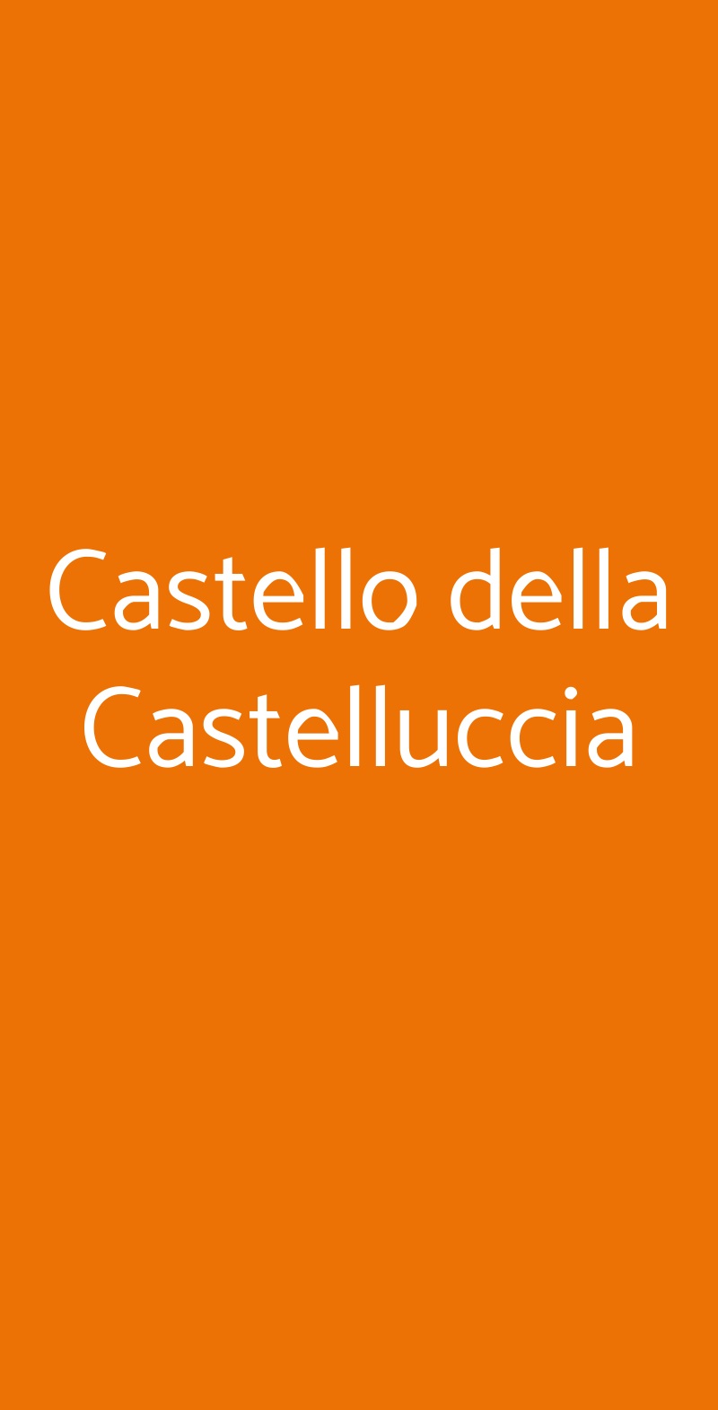 Castello della Castelluccia Roma menù 1 pagina