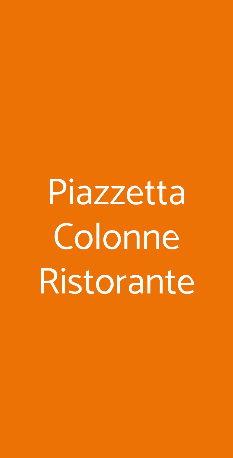 Piazzetta Colonne Ristorante Brindisi menù 1 pagina