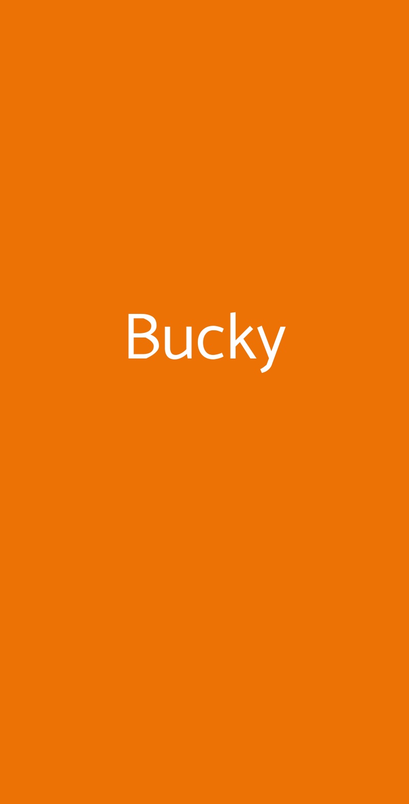 Bucky Roma menù 1 pagina