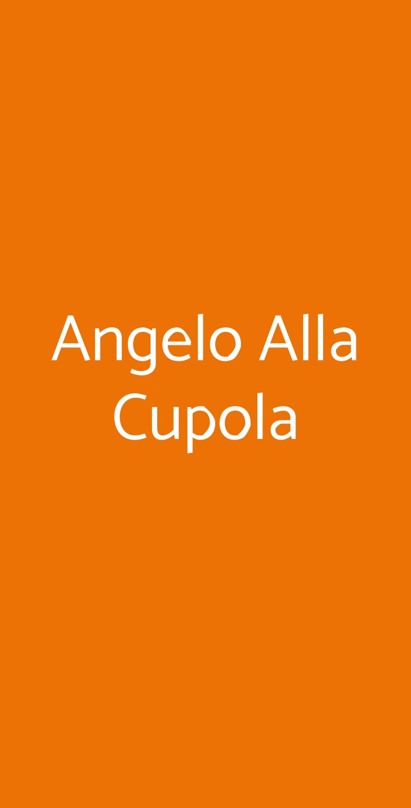 Angelo Alla Cupola Roma menù 1 pagina