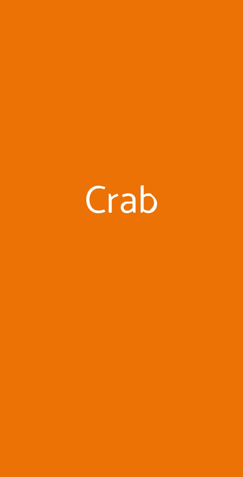 crab ristorante Roma menù 1 pagina