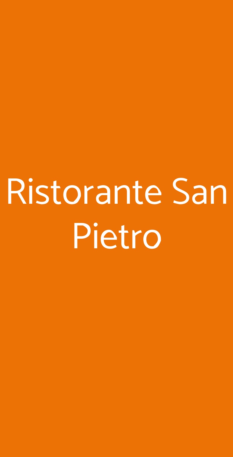 Ristorante San Pietro Ostuni menù 1 pagina