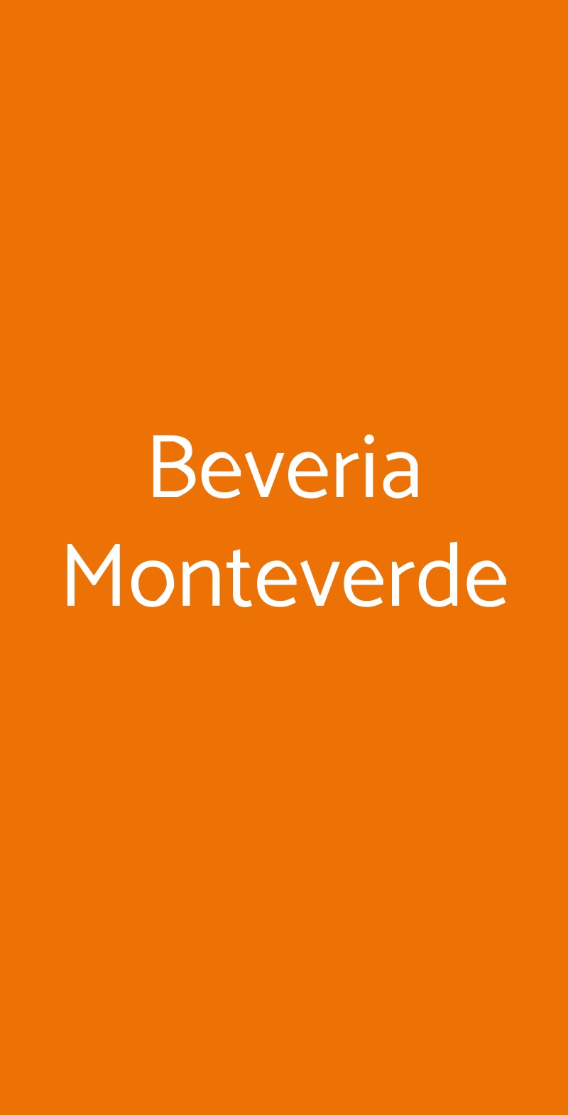 Beveria Monteverde Roma menù 1 pagina