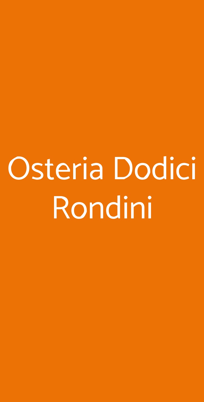 Osteria Dodici Rondini, Foligno