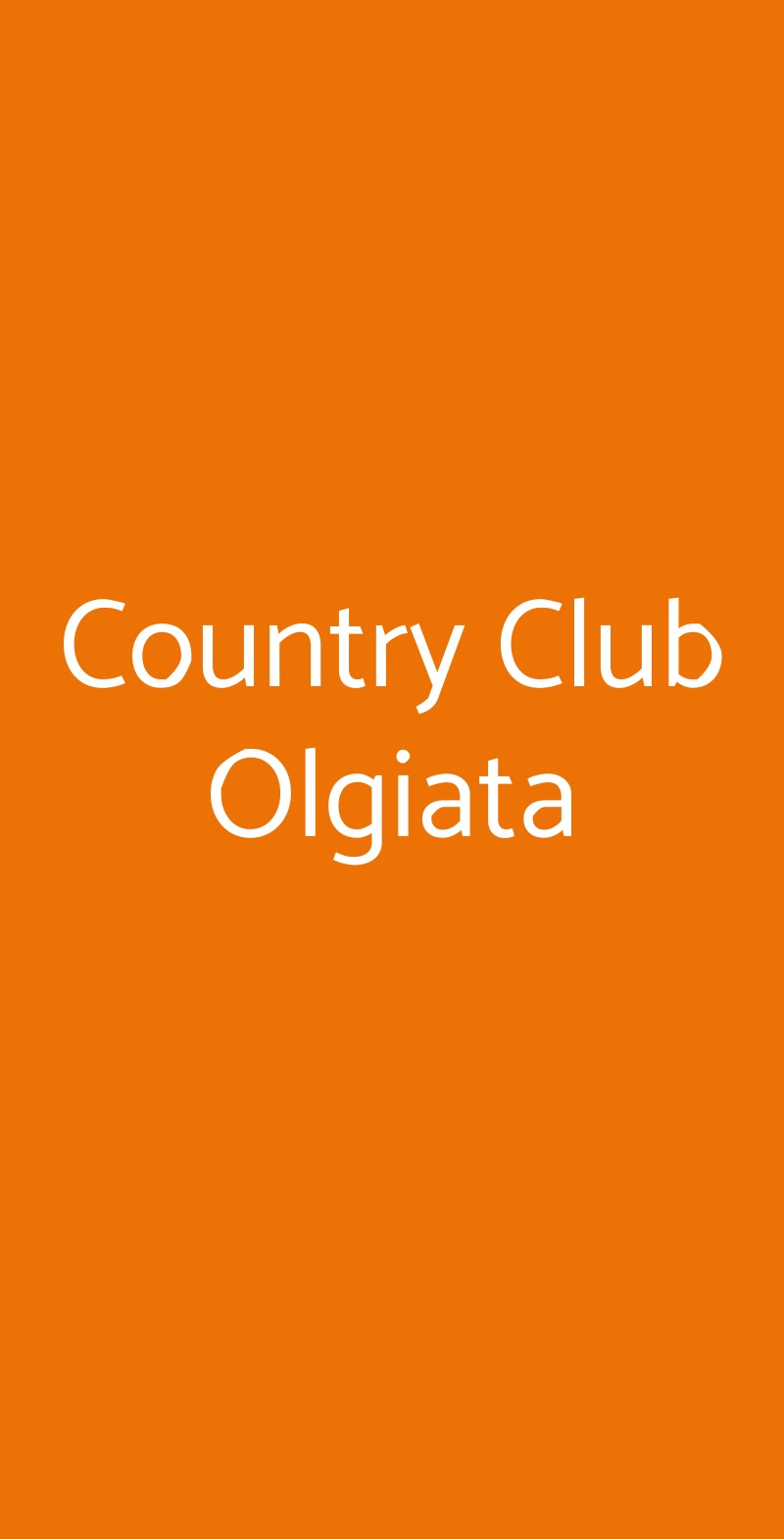 Country Club Olgiata Roma menù 1 pagina