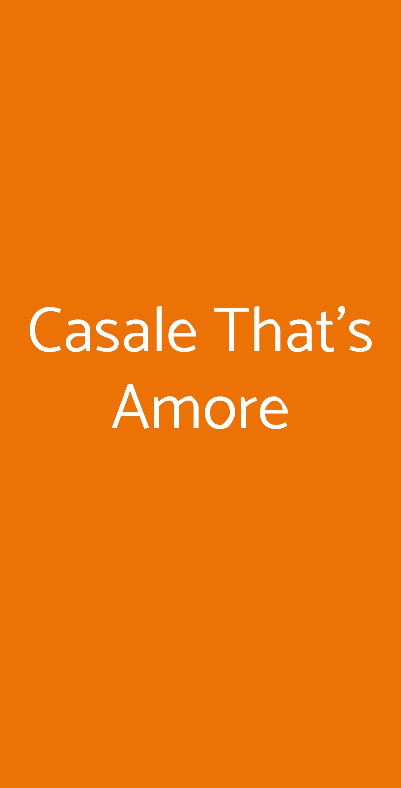 Casale That's Amore Roma menù 1 pagina