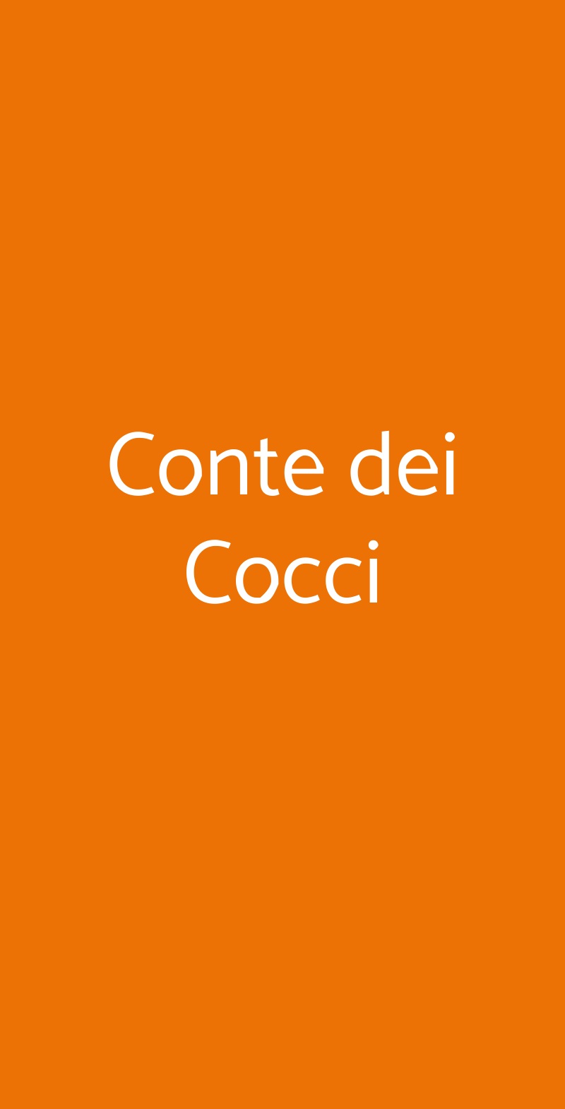 Conte dei Cocci Roma menù 1 pagina