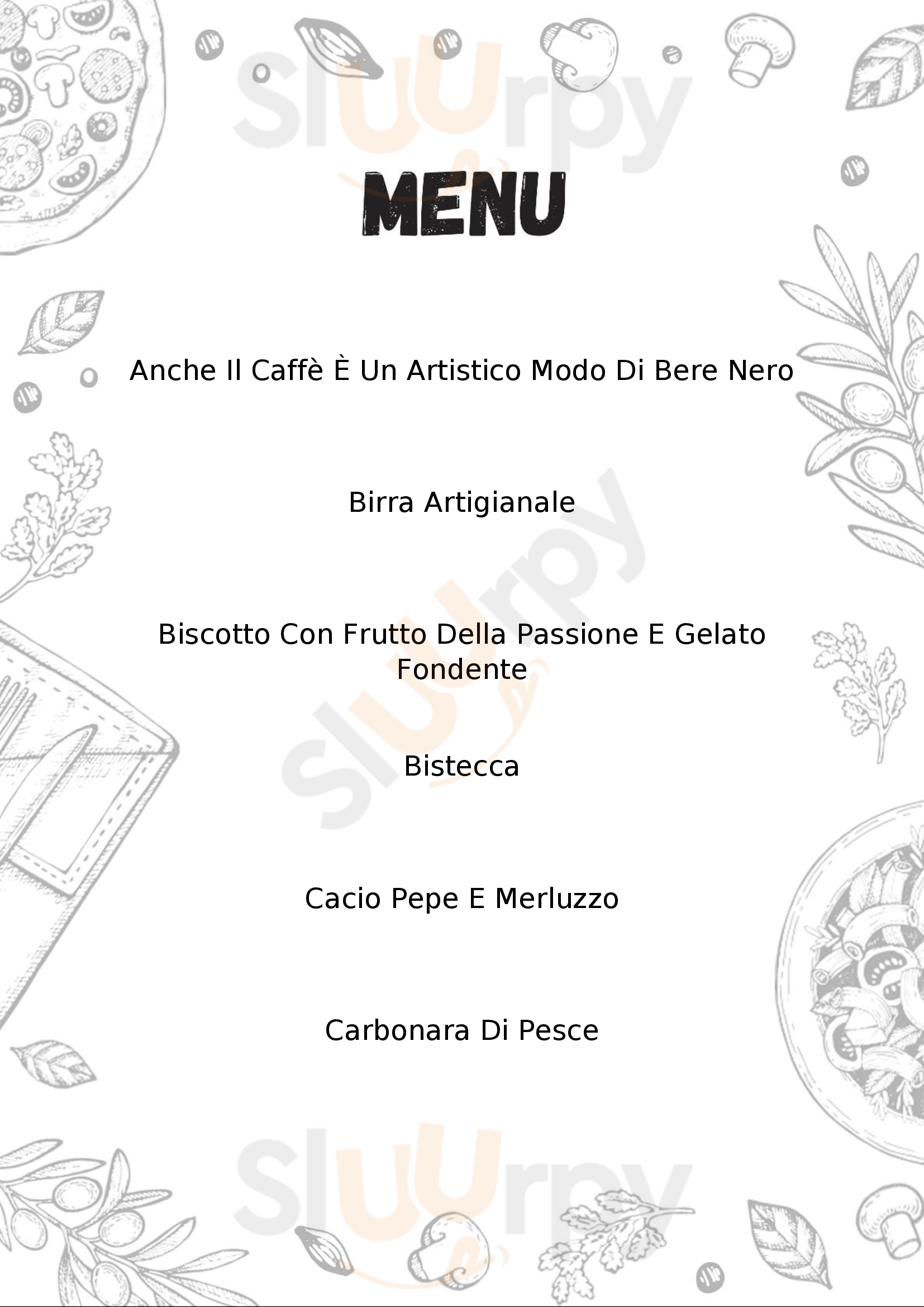 L'osteria del Bosco Perugia menù 1 pagina