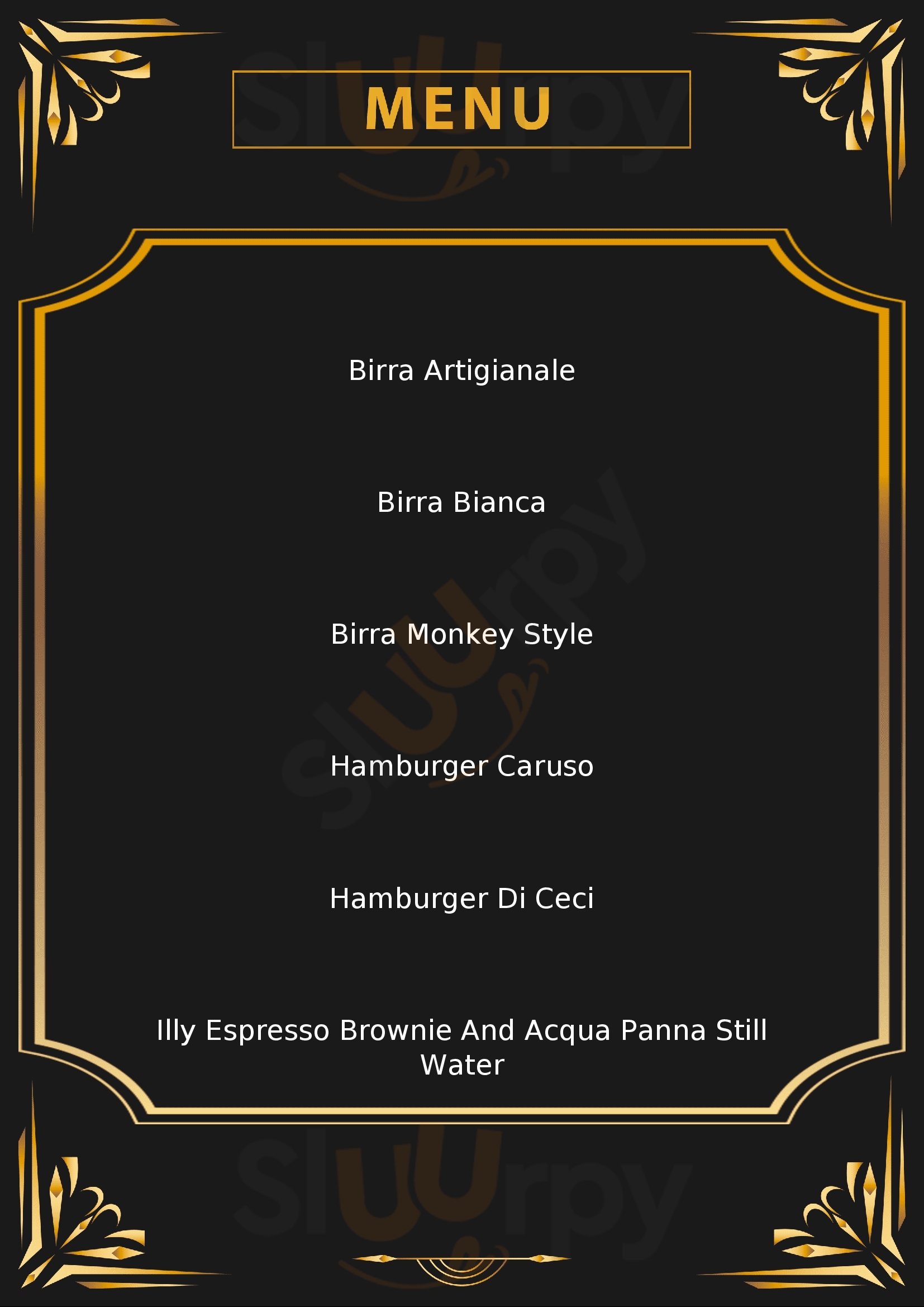 Italian burger Perugia menù 1 pagina