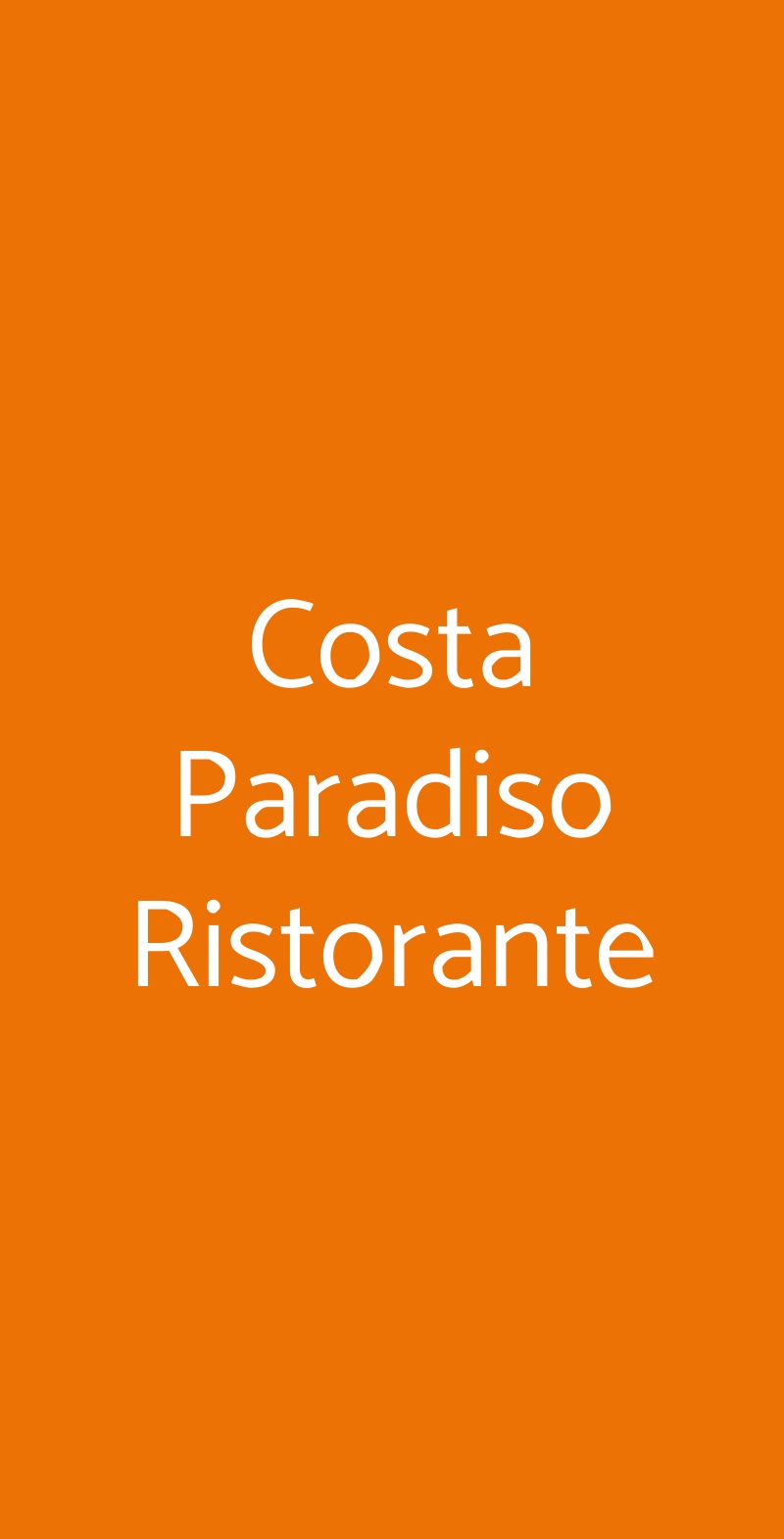 Costa Paradiso Ristorante Roma menù 1 pagina