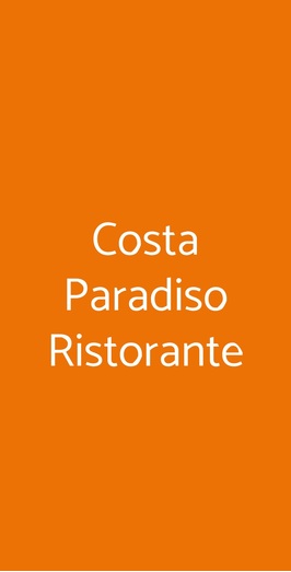 Costa Paradiso Ristorante, Roma
