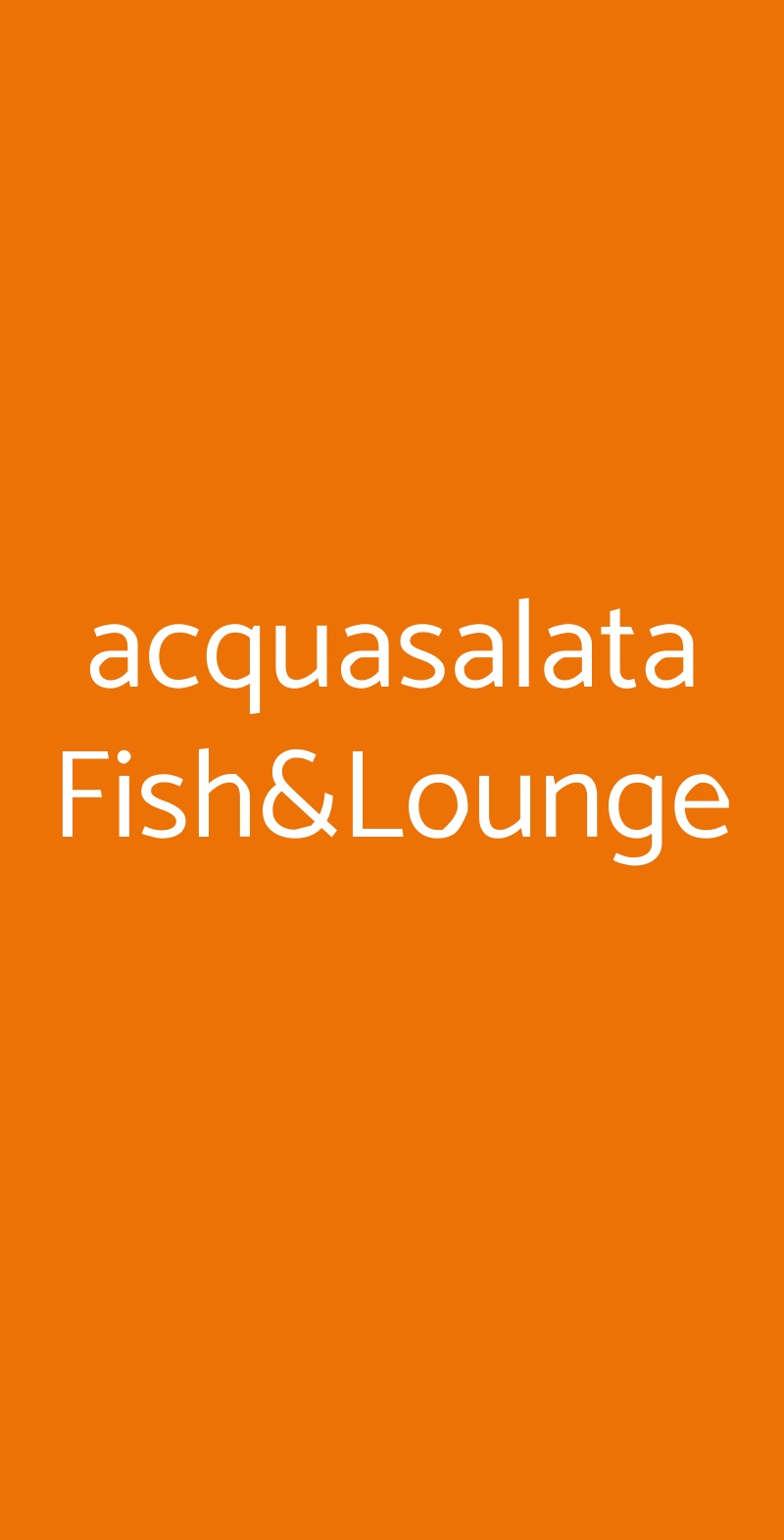 acquasalata Fish&Lounge Roma menù 1 pagina