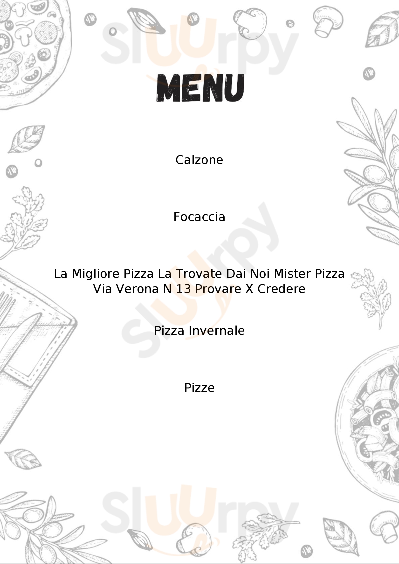 Pizza Piu' Da Alberto Brindisi menù 1 pagina