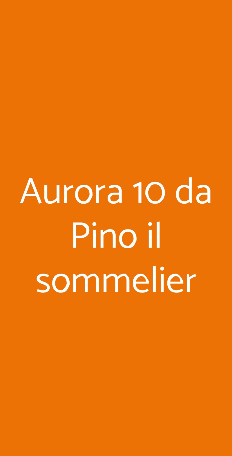 Aurora 10 da Pino il sommelier Roma menù 1 pagina