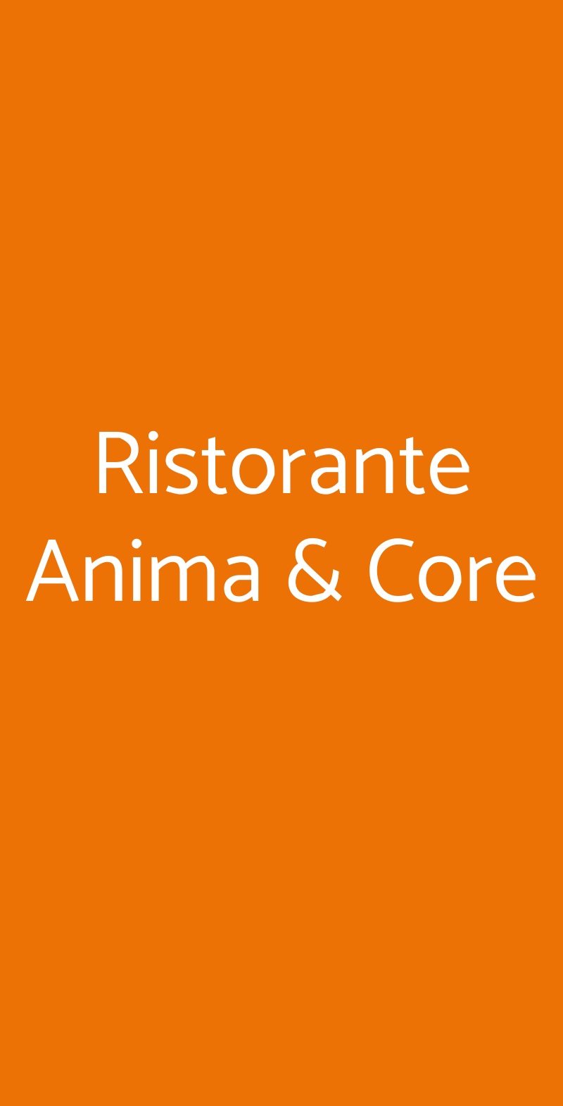Ristorante Anima & Core Gubbio menù 1 pagina