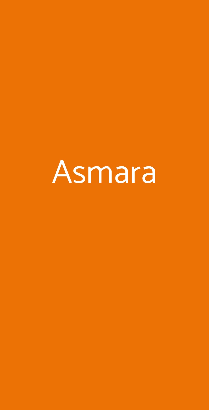Asmara Roma menù 1 pagina