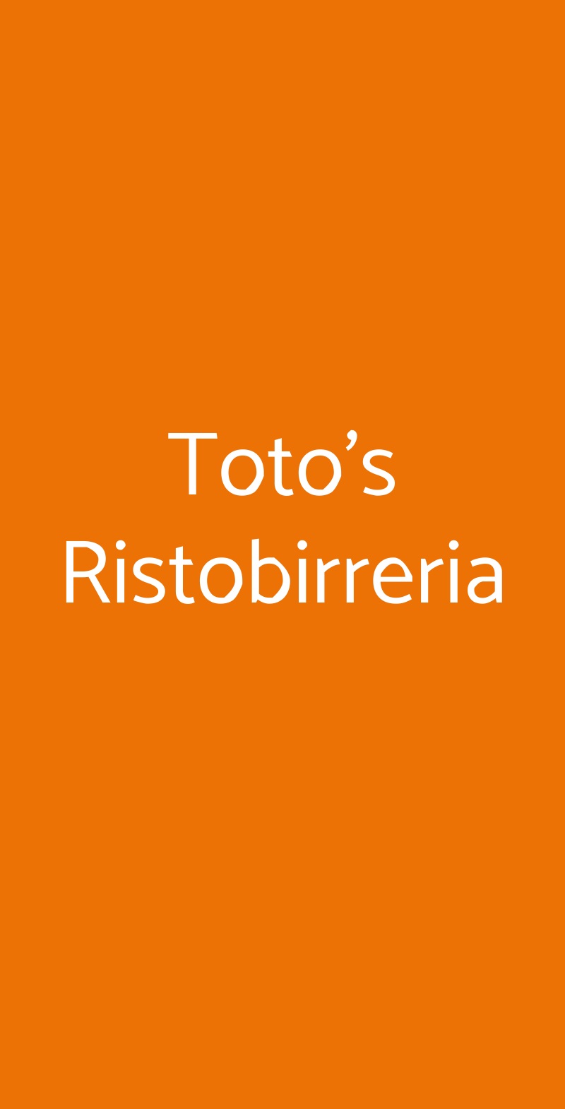 Toto's Ristobirreria Viterbo menù 1 pagina