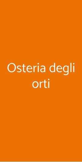 Osteria Degli Orti