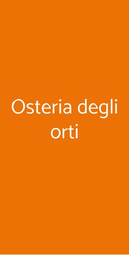 Osteria Degli Orti, Vallerano