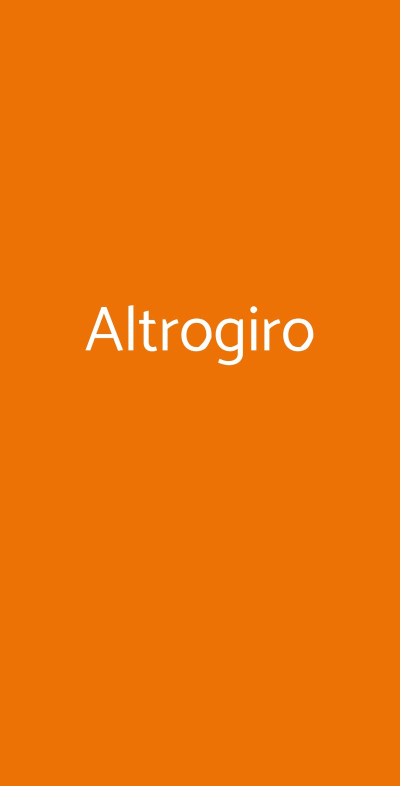 Altrogiro Roma menù 1 pagina