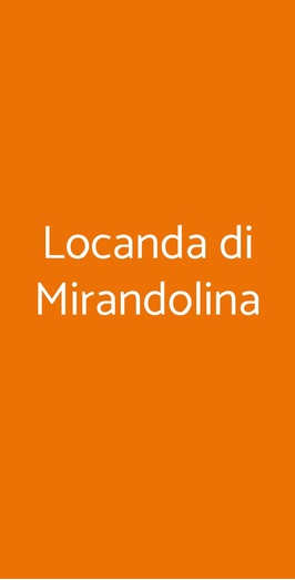 Locanda Di Mirandolina, Tuscania
