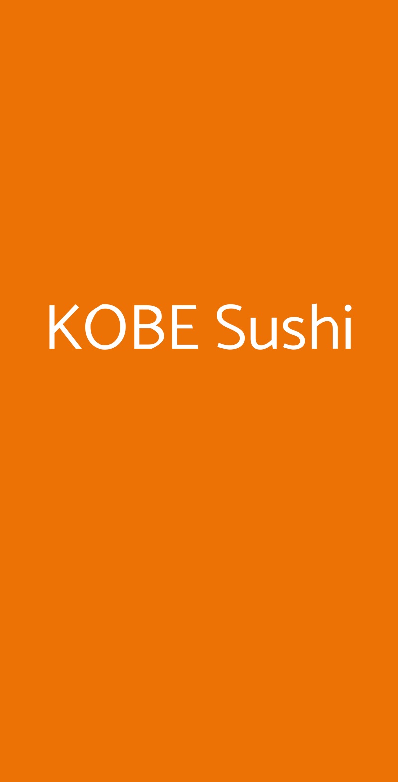 KOBE Sushi Viterbo menù 1 pagina