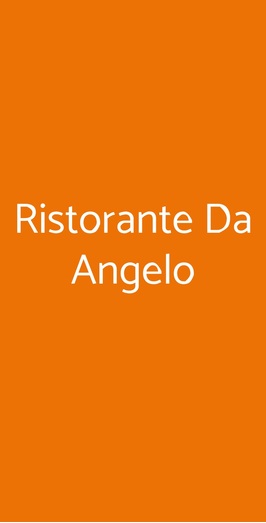 Ristorante Da Angelo, Foligno