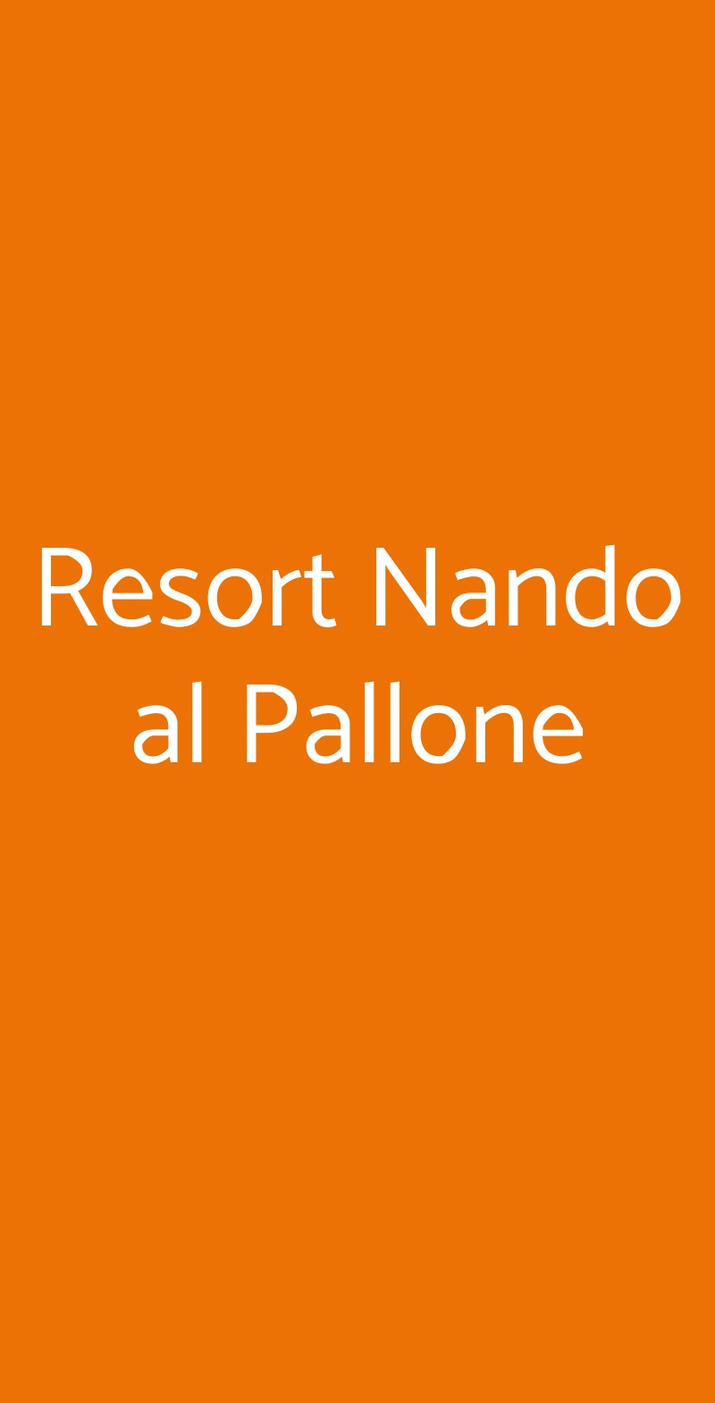 Resort Nando al Pallone Vitorchiano menù 1 pagina