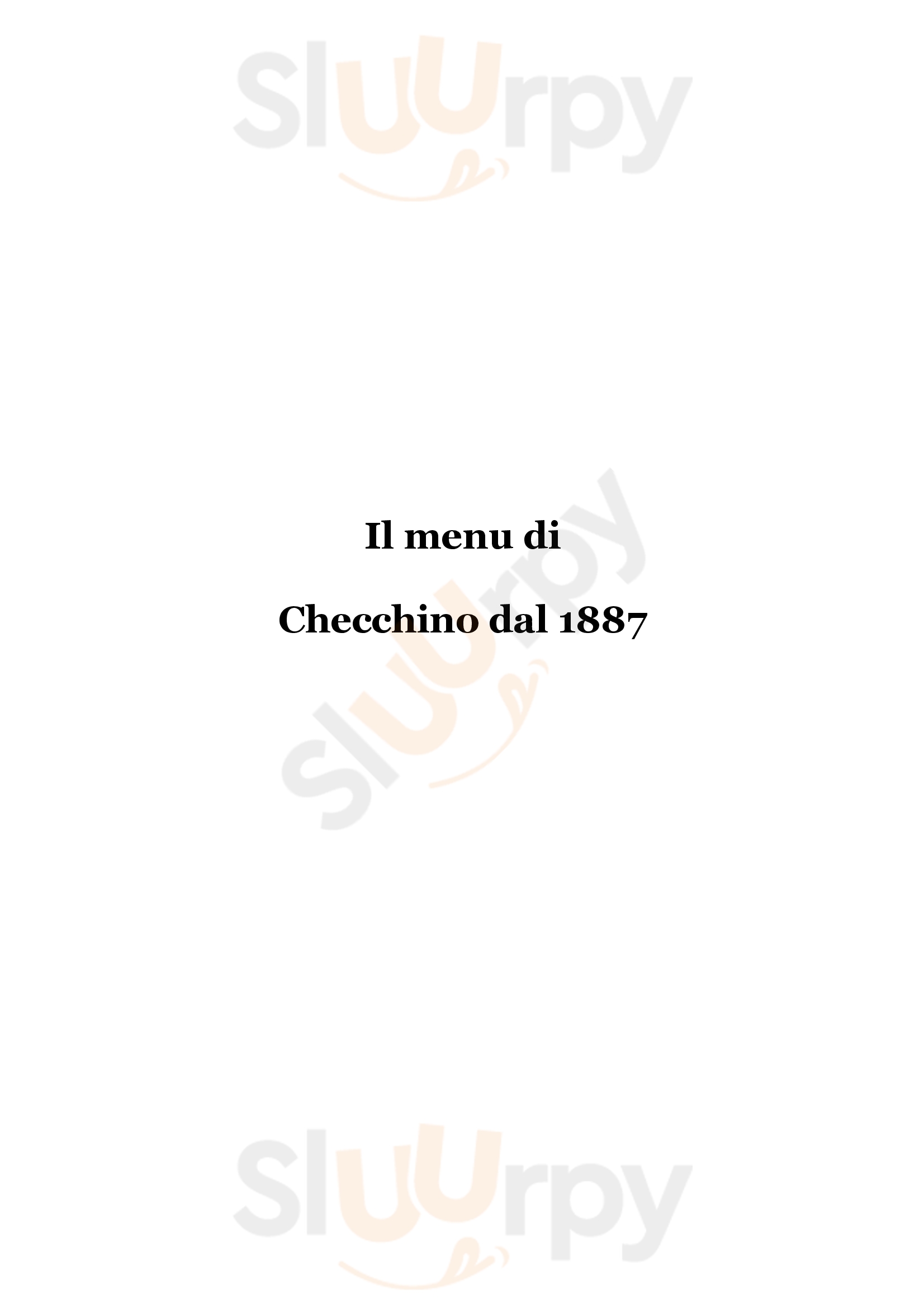 Checchino Dal 1887 Roma menù 1 pagina