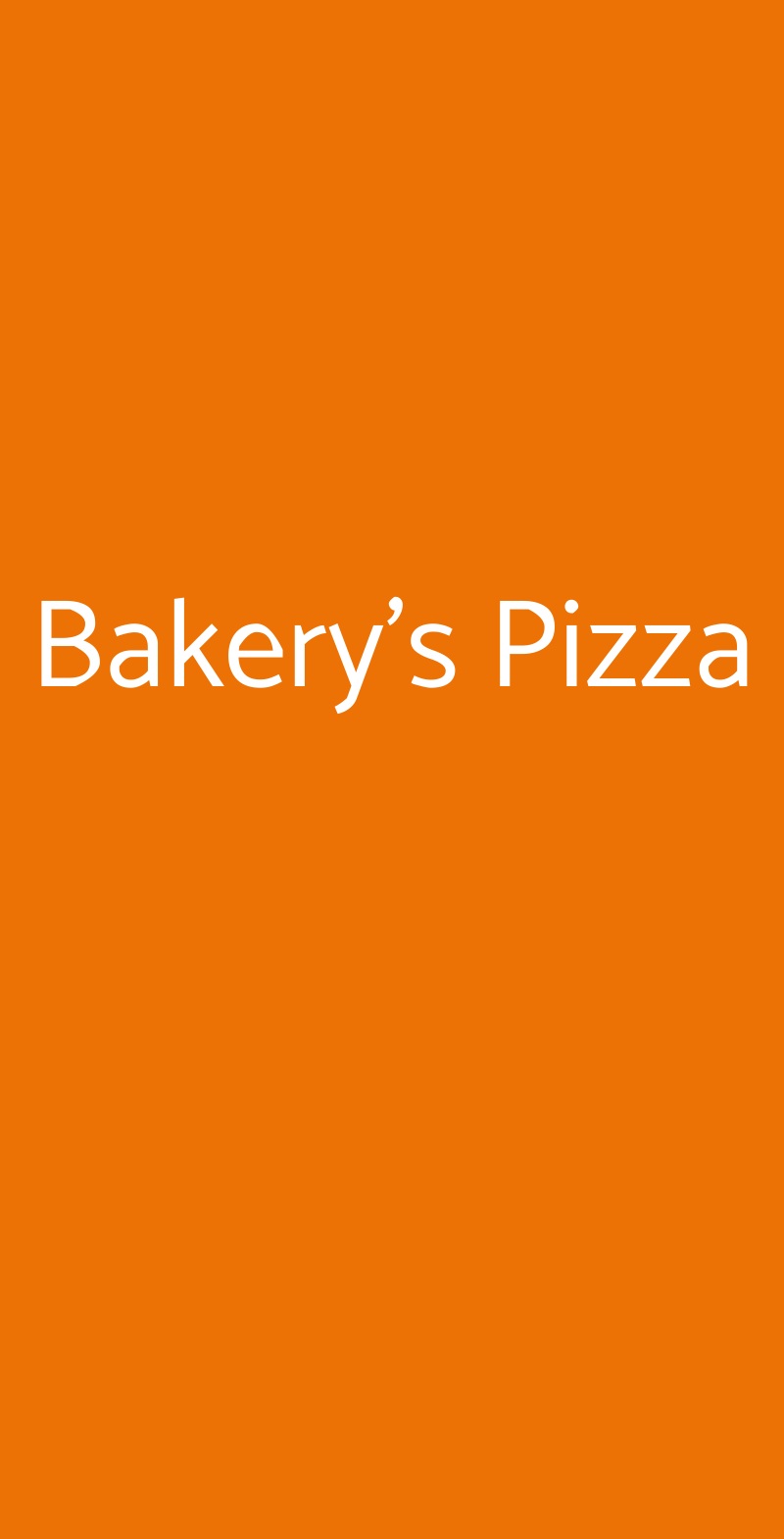 Bakery's Pizza Roma menù 1 pagina