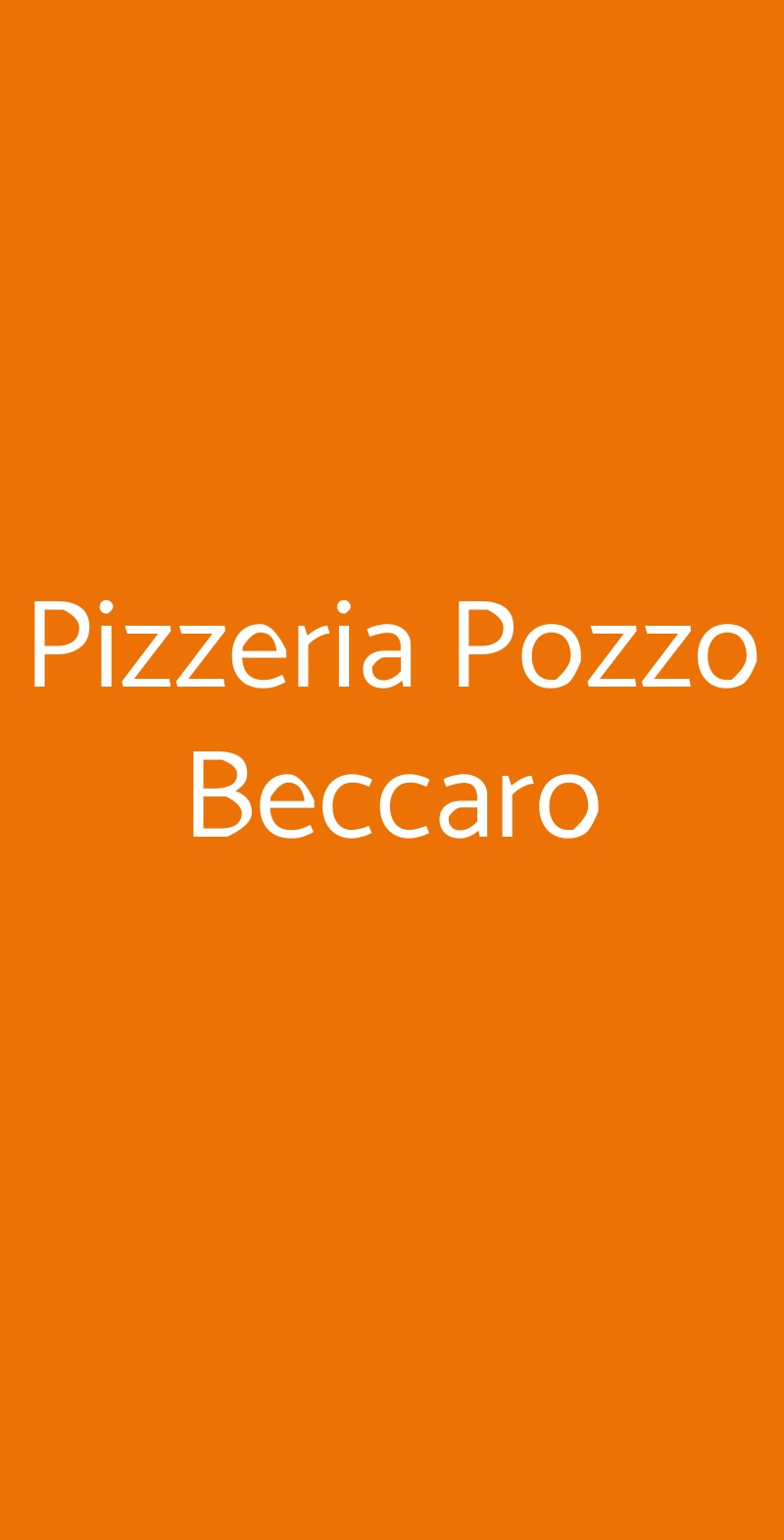 Pizzeria Pozzo Beccaro Todi menù 1 pagina