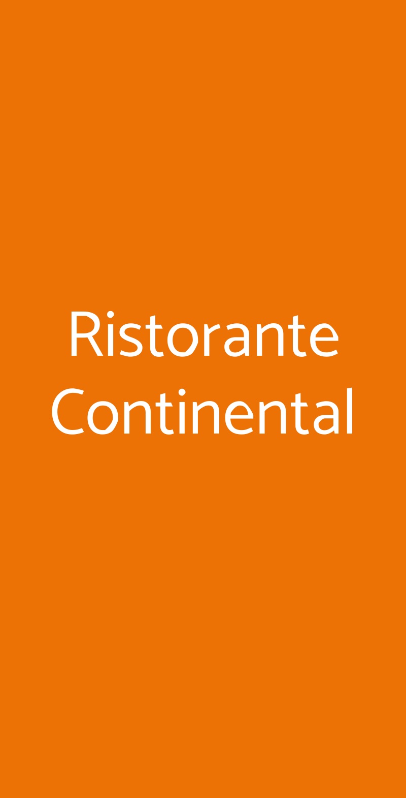 Ristorante Continental Perugia menù 1 pagina