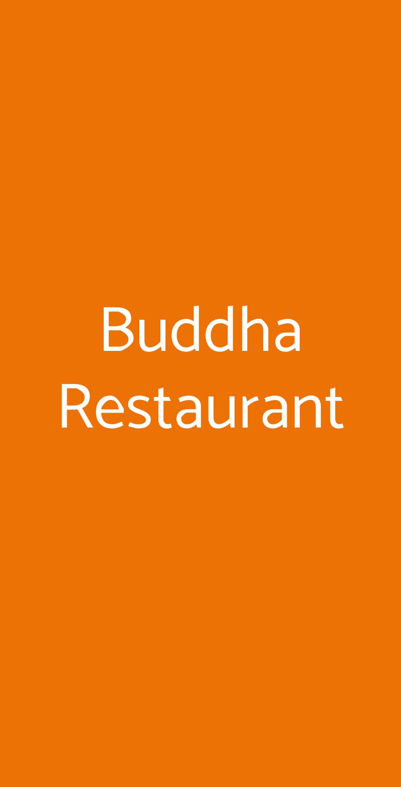 Buddha Restaurant Roma menù 1 pagina