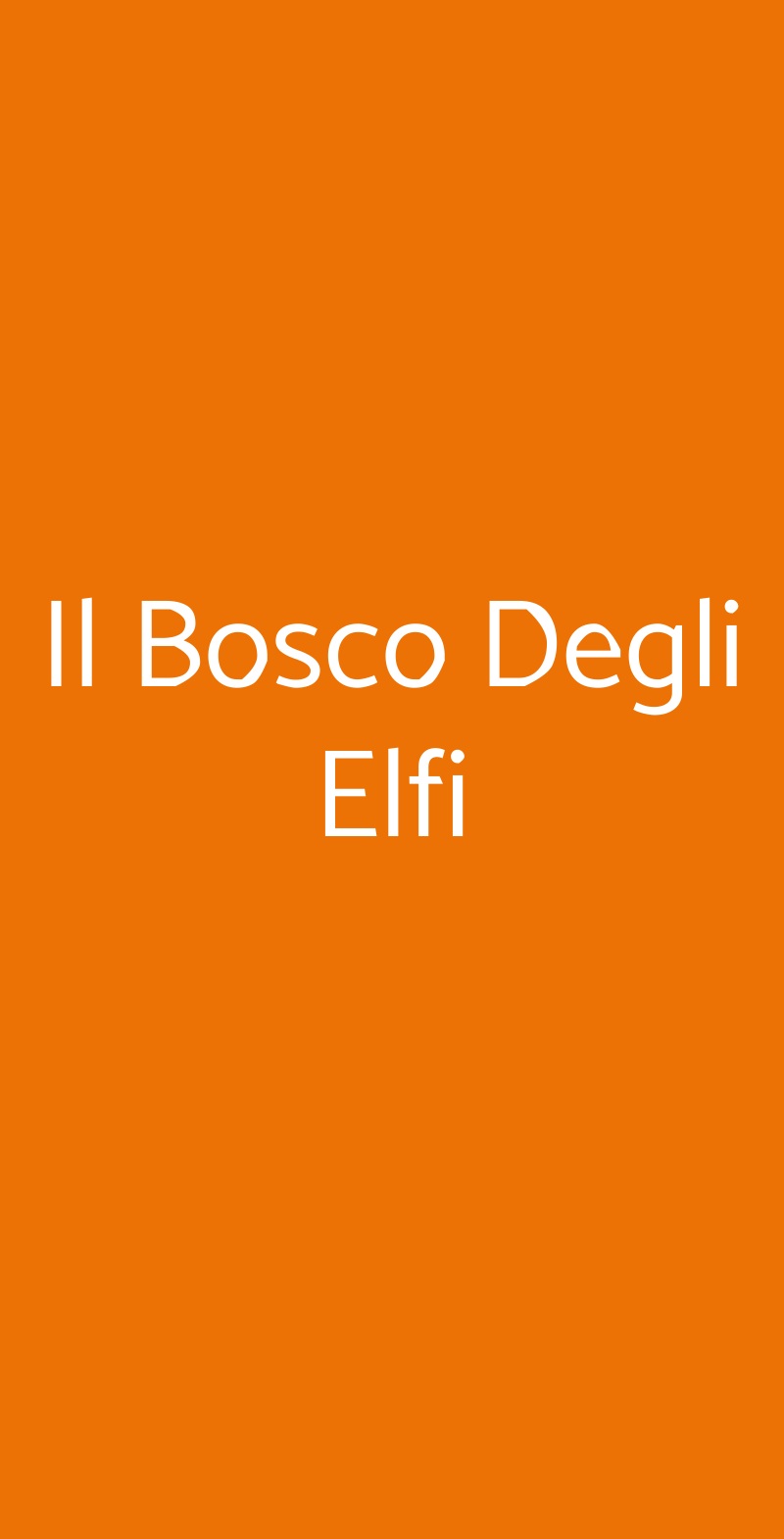 Il Bosco Degli Elfi Genova menù 1 pagina